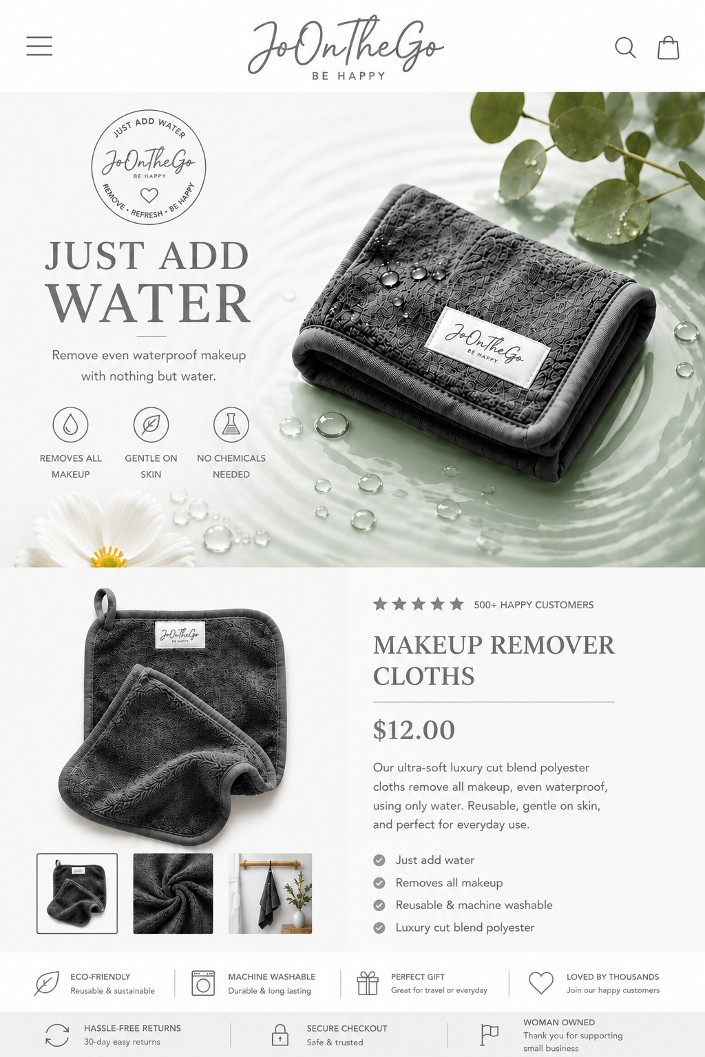 Gray Jo On the Go Makeup Remover Cloth